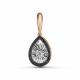 Золотая подвеска GRIGORIEV с бриллиантом и чёрным бриллиантом