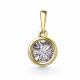 Подвеска из лимонного золота GRIGORIEV с бриллиантом