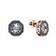 Золотые серьги GRIGORIEV с бриллиантом и чёрным бриллиантом