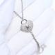 Серебряное колье ЮЗ Корона с фианитом