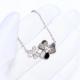 Серебряное колье ЮЗ Корона с фианитом