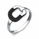 Серебряное кольцо ЮЗ Корона с фианитом