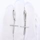 Серебряные серьги-кресты ЮЗ Корона с фианитом