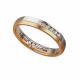 Обручальное кольцо 4,5 мм из комбинированного золота Karatov с бриллиантом