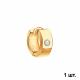 Одиночная серьга из золота ТД Эстет с фианитом