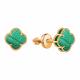 Золотые серьги Karatov с малахитом