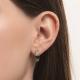 Золотые серьги Karatov с бриллиантом и гидротермальным изумрудом