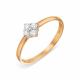 Золотое кольцо Karatov с фианитом