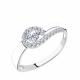 Кольцо из белого золота Александра с Swarovski
