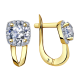Серьги из лимонного золота Александра с Swarovski