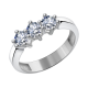 Кольцо из белого золота Александра с Swarovski