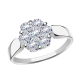 Кольцо из белого золота Александра с Swarovski