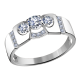 Кольцо из белого золота Александра с Swarovski