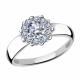 Кольцо из белого золота Александра с Swarovski