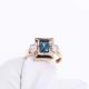Золотое кольцо Александра с фианитом и Лондон топазом
