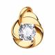 Золотая подвеска Александра с Swarovski