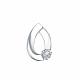 Подвеска из белого золота Александра с Swarovski