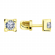 Серьги из лимонного золота Александра с Swarovski
