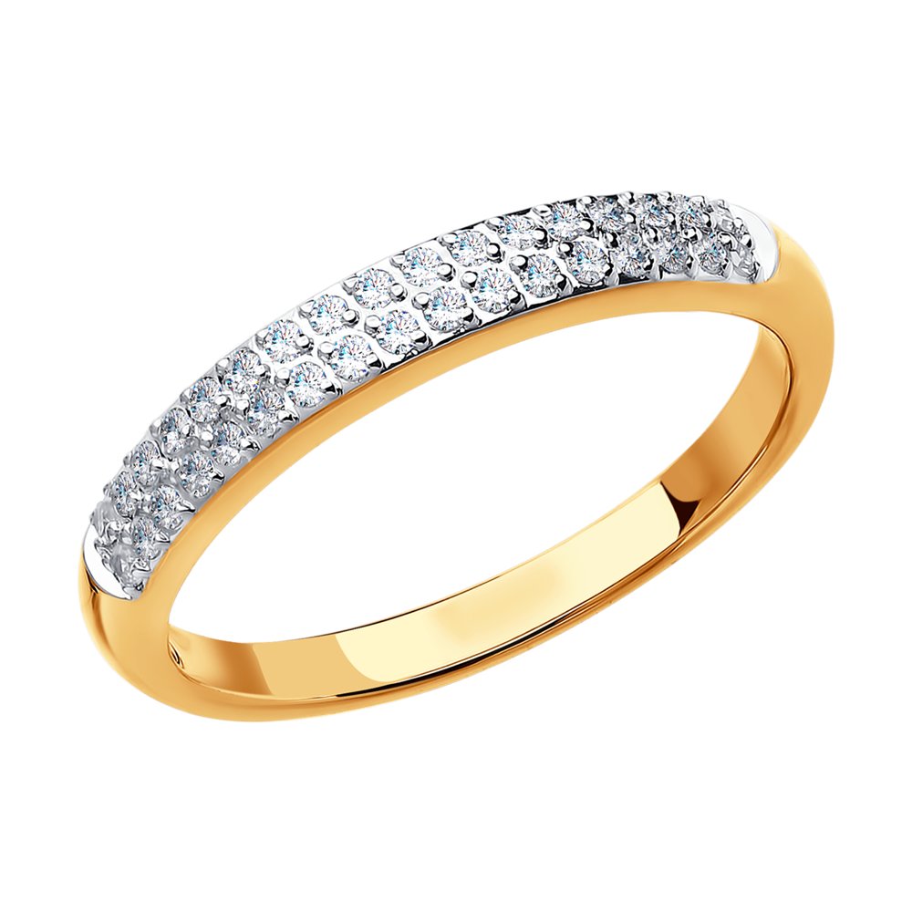 Золотое обручальное кольцо 2,5 мм SOKOLOV с бриллиантом: Золото 585° пробы 90249 — купить в ювелирном интернет-магазине Novikov24
