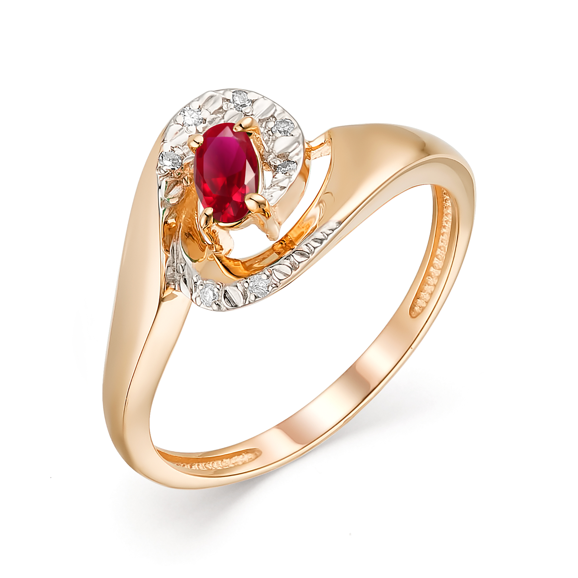 Алькор кольцо с рубином