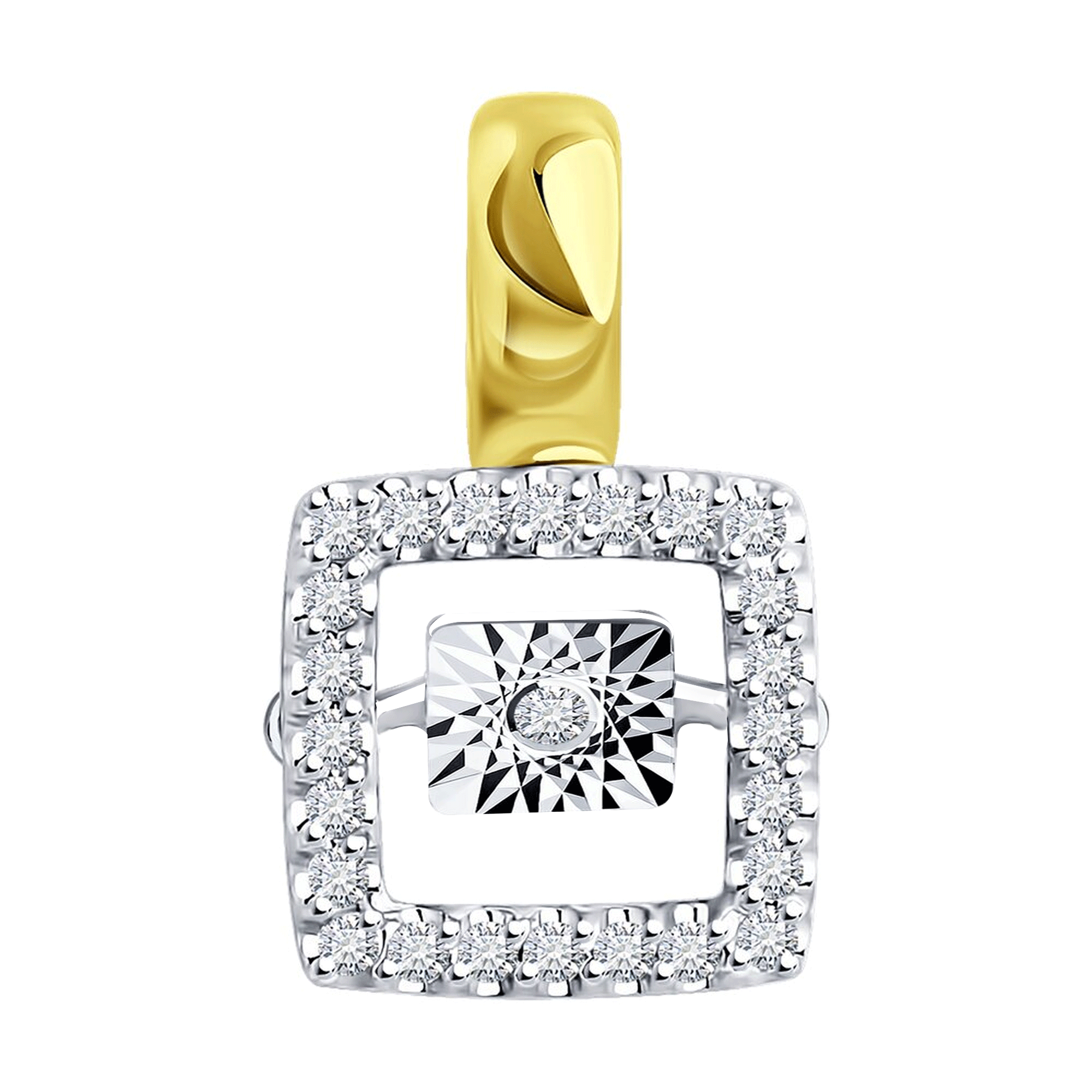 Подвеска из лимонного золота Diamant с танцующим бриллиантом