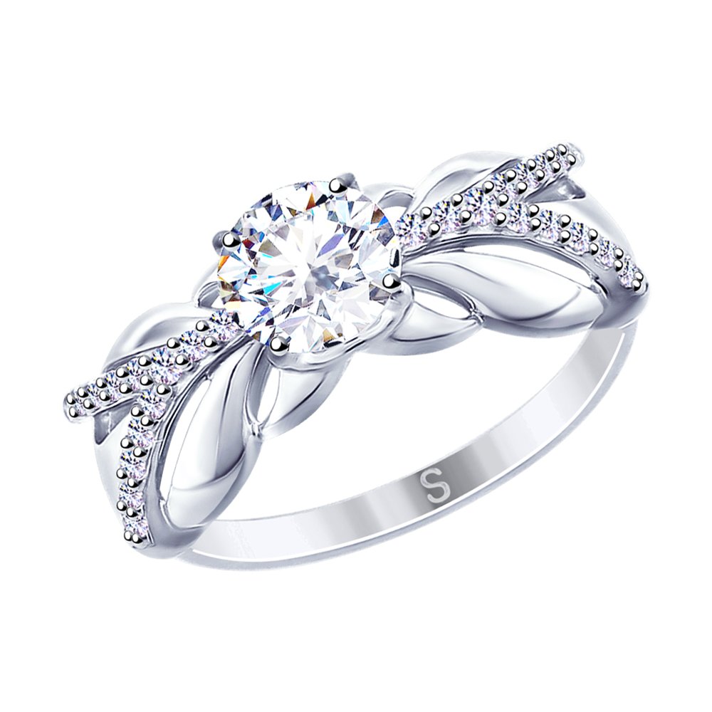 Серебряное кольцо Diamant 95-110-01093-1 с фианитом 