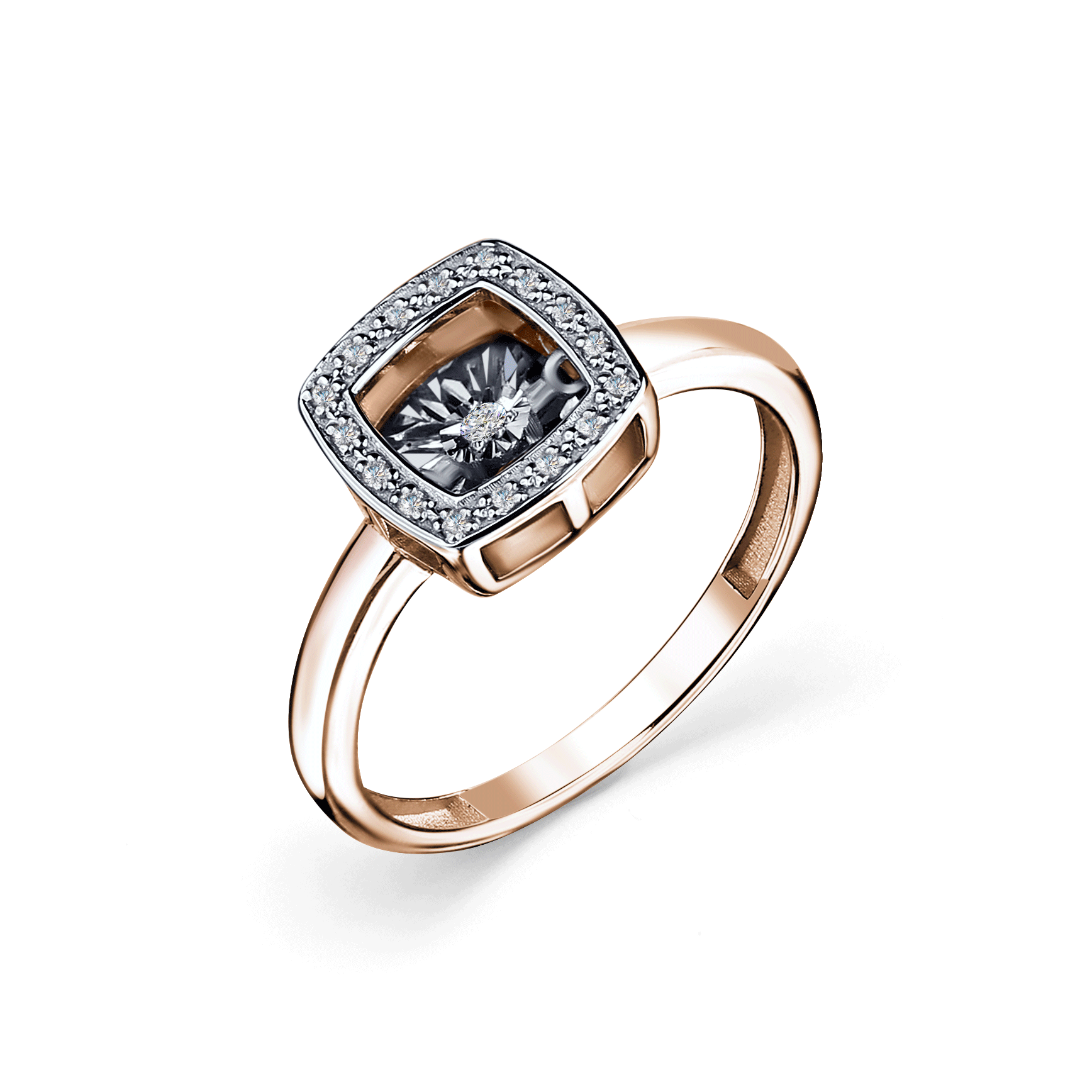 Золотое кольцо GRIGORIEV с танцующим бриллиантом Г01-11-5894-31-00 фото