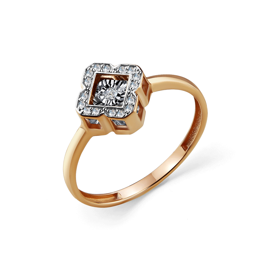 Золотое кольцо GRIGORIEV с танцующим бриллиантом Г01-11-5904-31-00 фото