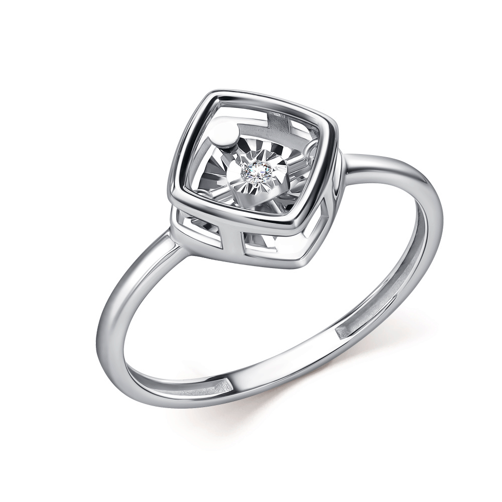 Кольцо из белого золота GRIGORIEV с танцующим бриллиантом Г01-12-51200-11-00 фото