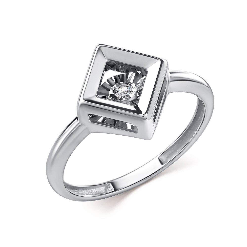 Кольцо из белого золота GRIGORIEV с танцующим бриллиантом Г01-12-51207-11-00 фото