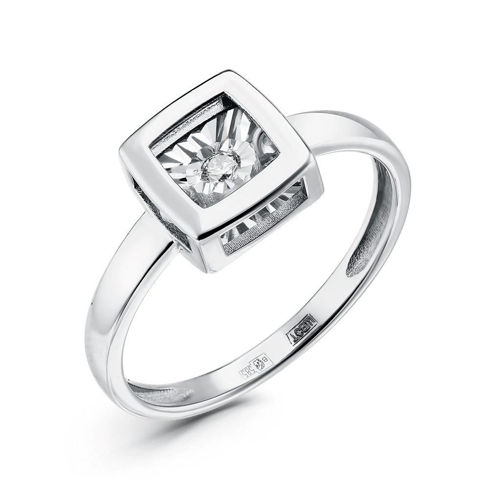 Кольцо из белого золота GRIGORIEV с танцующим бриллиантом Г01-12-5704-11-00 фото