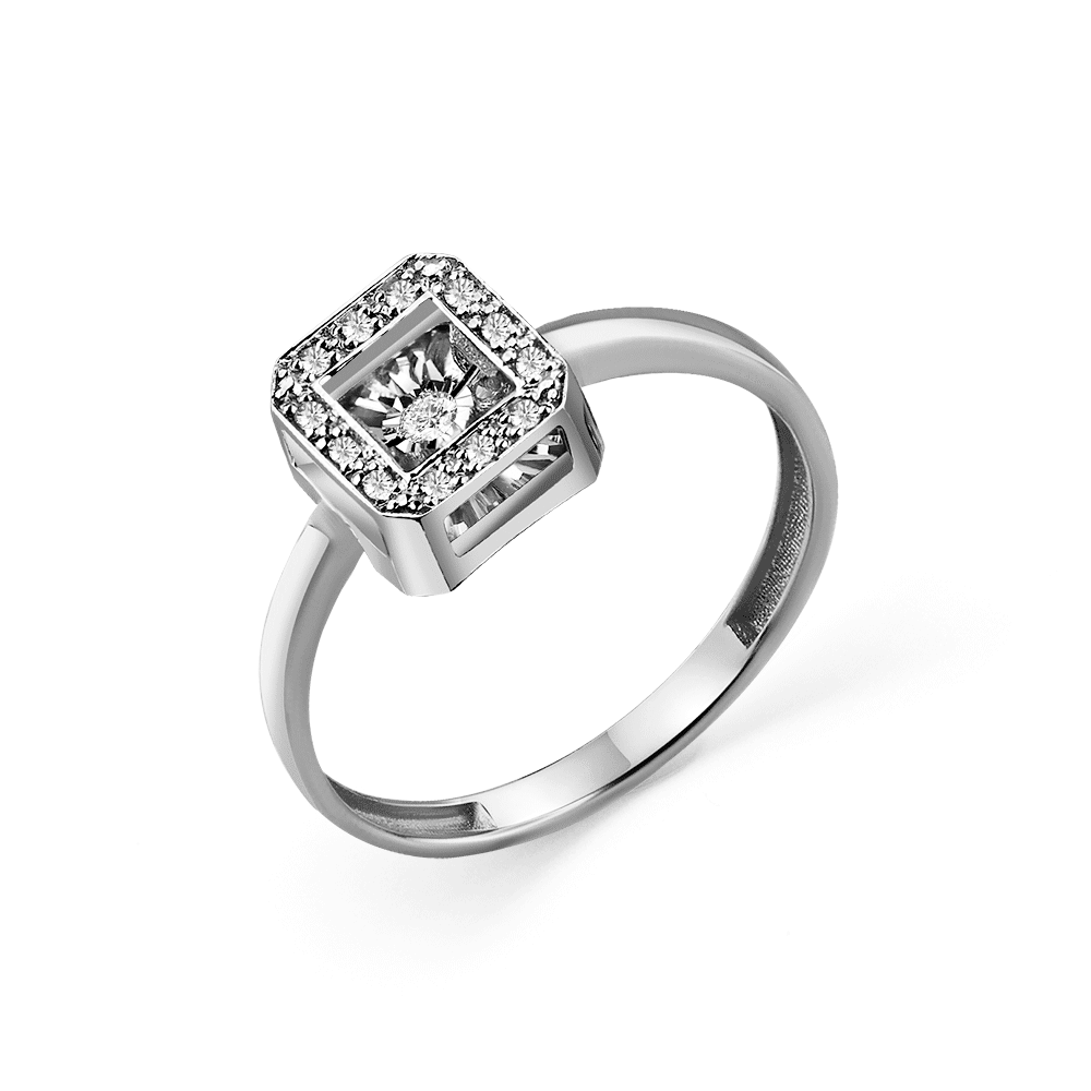 Кольцо из белого золота GRIGORIEV с танцующим бриллиантом Г01-12-5903-31-00 фото