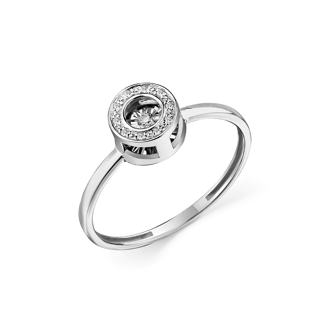 Кольцо из белого золота GRIGORIEV с танцующим бриллиантом Г01-12-5905-31-00 фото