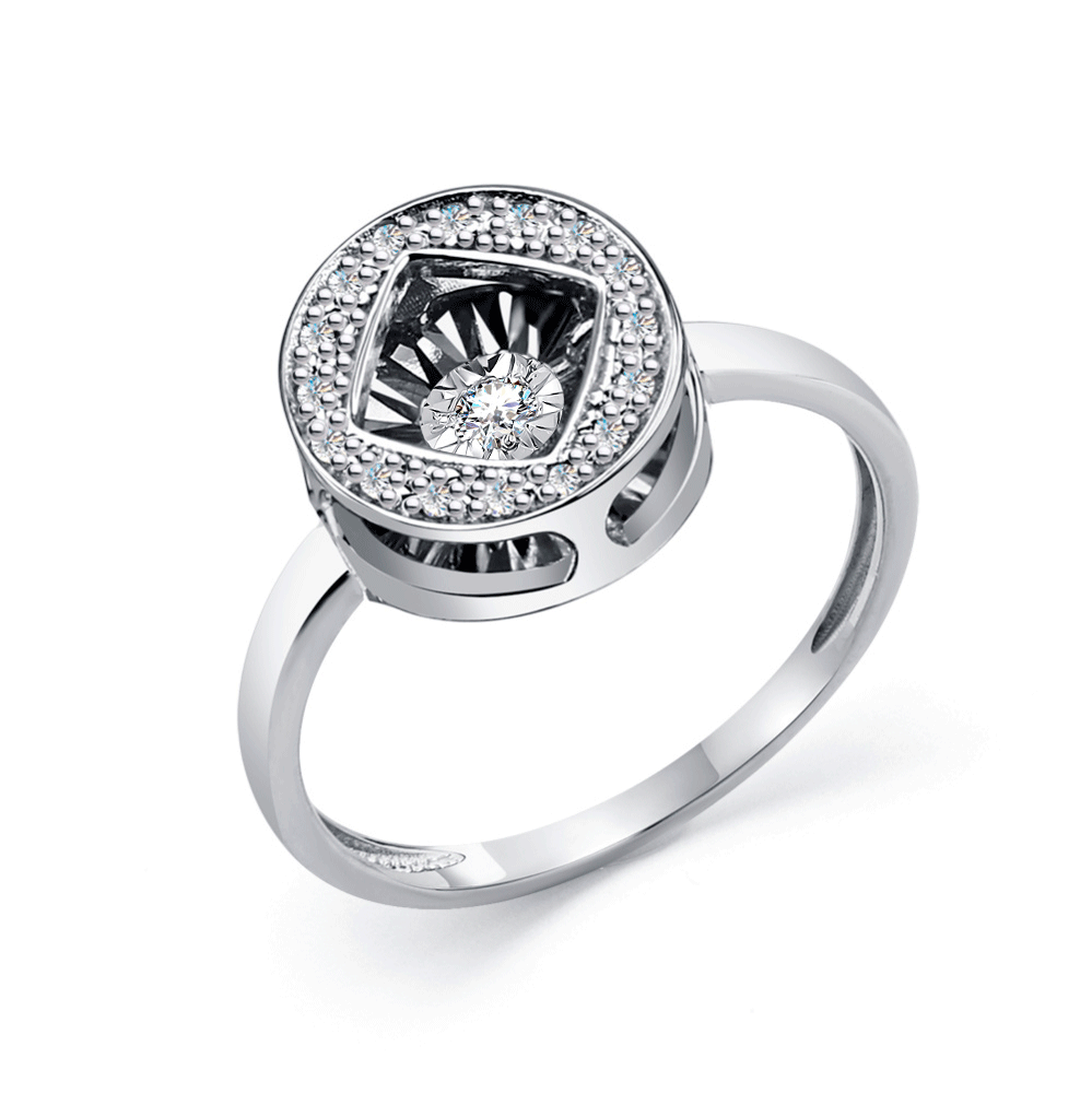 Кольцо из белого золота GRIGORIEV с танцующим бриллиантом Г01-12-5924-31-00 фото