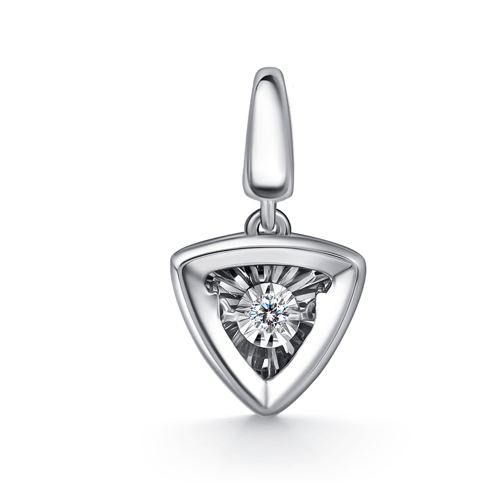 Подвеска из белого золота GRIGORIEV с танцующим бриллиантом Г03-12-51129-11-00 фото