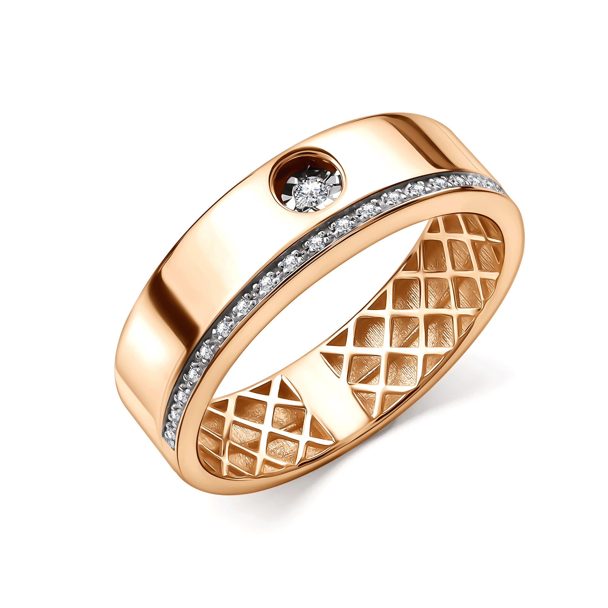 Золотое кольцо GRIGORIEV с танцующим бриллиантом Г04-11-51238-31-00 фото