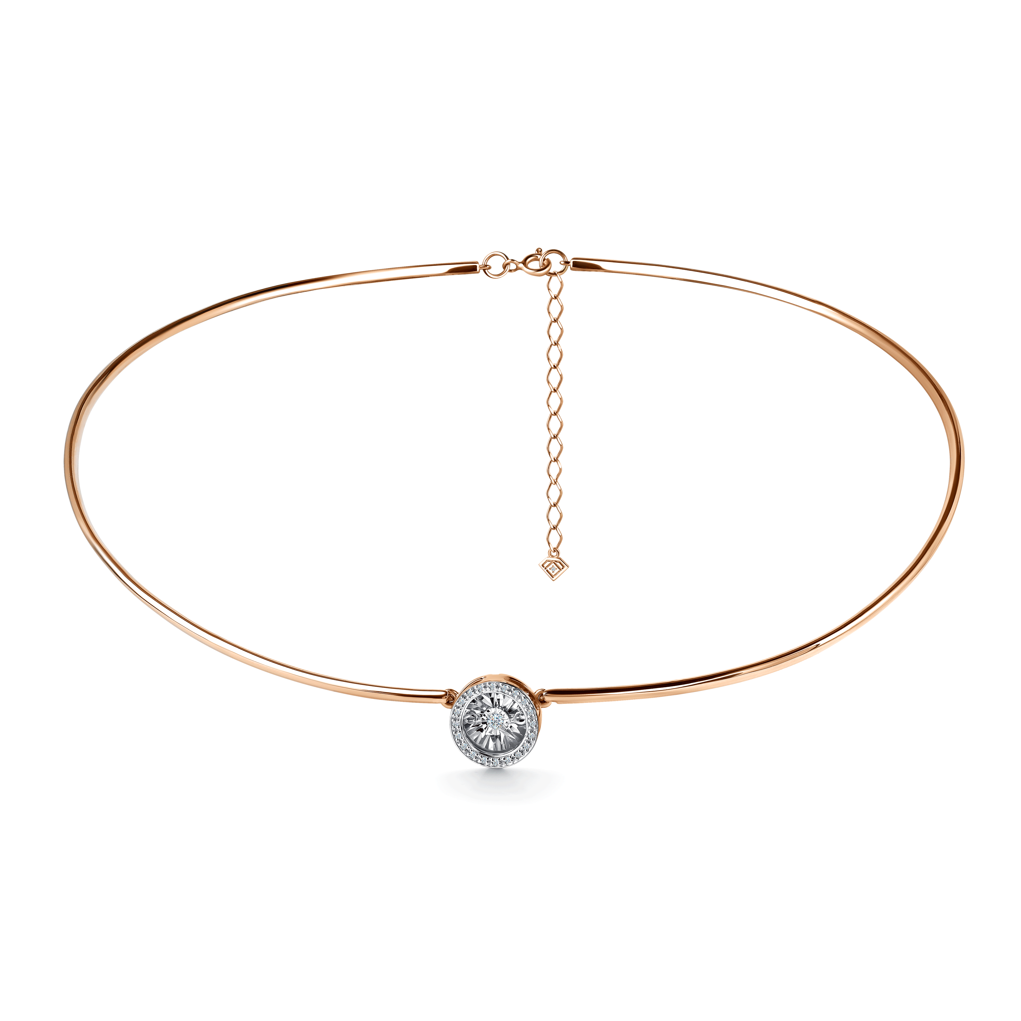 Золотое колье GRIGORIEV с танцующим бриллиантом Г08-11-5478-31-00-1 фото